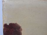 a picture of a piece of paper with a brown stain on it