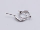 sterling silver plated hoop earring with a snake design
