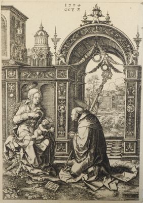 an image of a drawing of a man kneeling in front of a woman