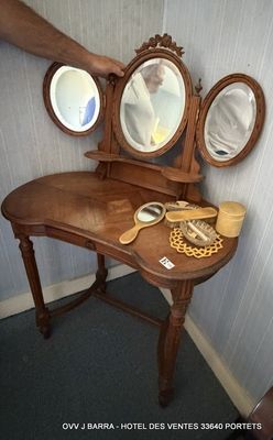 Coiffeuse 1900 style Louis XVI modèle rognon - Dim.