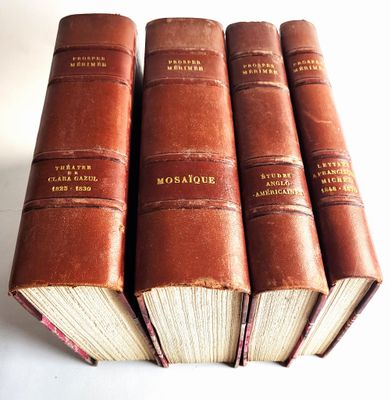 Prosper MERIMEE / Suite de 4 volumes de ses œuvres complètes…