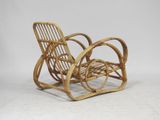an image of a chair made out of bamboo and wicker