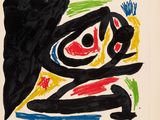an image of a black and red painting on a white background