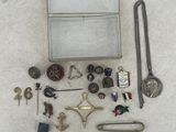 a lot of items that are laying out on the floor