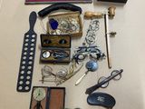 a table that has many different items on it
