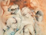 une image représentant un tableau où figure un groupe de personnes