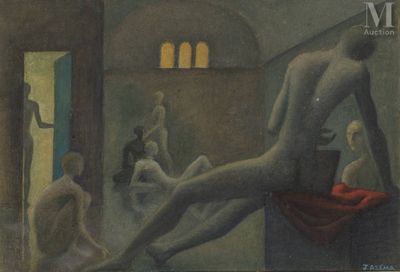 an image of a painting of a naked man in a room