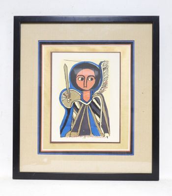 École du XXe siècle. Personnage à l'épée. - Photo 1