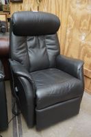 fauteuil relax en cuir noir - à commande électrique - en trè…