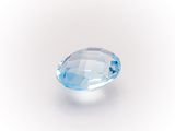 a blue topazte gems on a white background