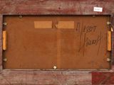 a picture of a wooden frame with writing on it