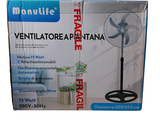 une boîte contenant un ventilateur, posée sur une table