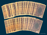 a lot of cards that are sitting on a table
