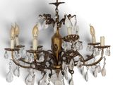 an image of a chandelier with five lights hanging from it ' s ceiling