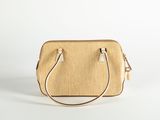 the straw bag in beige
