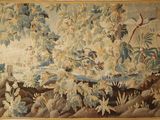 a picture of a tapestry with birds and flowers on it
