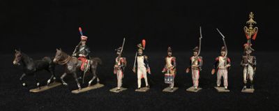 un grand nombre de soldats de plomb qui font la queue