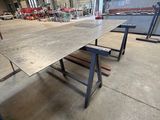 a large table in the middle of a large room