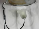 a lamp that is on top of a table