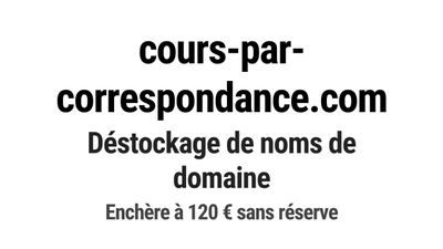 Nom de domaine cours-par-correspondance.