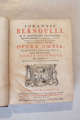 BERNOULLI (Johannis) : « Opera Omnia » Lausannae & Genevae S…