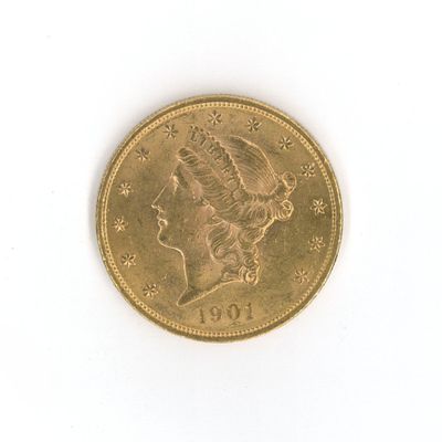 an image of a gold coin on a white surface