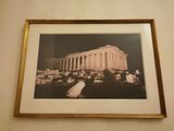 a picture of a picture of the parthenon in black and white