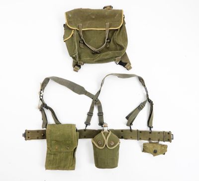 an image of a pair of military equipment hanging on a wall