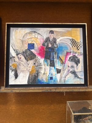 a picture of a painting hanging on a wall