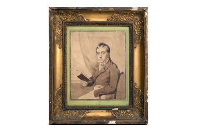 École française du XIXe siècle Portrait de gentilhomme dans … - Photo 1