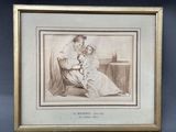 an old picture of a woman holding a child in her lap