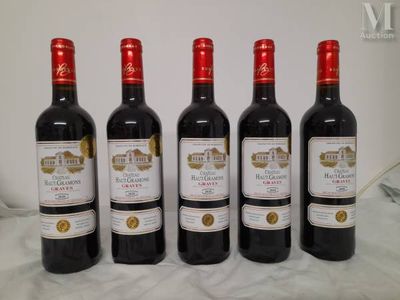 four bottles of wine are lined up on a table