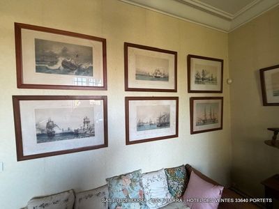 Réunion de 7 gravures polychromes marine - Epoque XIXème - Dim. À vue  - Photo 1