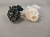 two empty gas masks sitting on a table