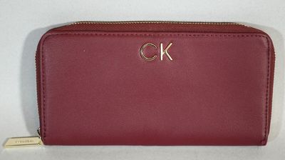 CALVIN KLEIN Portefeuille en cuir bordeaux