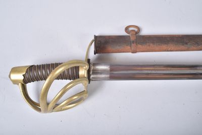 a sword that is laying on a table
