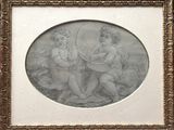 une vieille photo d'un couple de chers dans un cadre