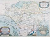 une vieille carte de l'Angleterre sur laquelle figure un oiseau