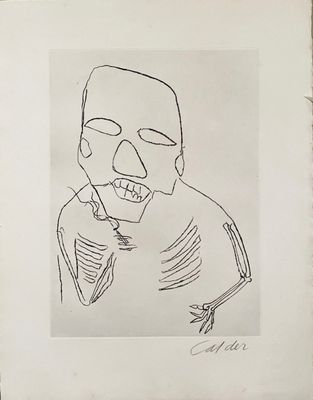 drawing of a man with a knife in his hand
