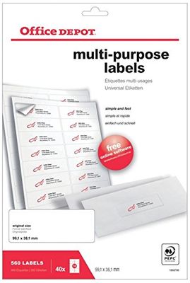 OFFICE DEPOT - Étiquettes multi-usages - 560 étiquettes 99,1…