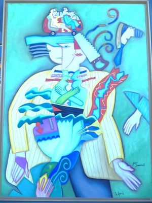 Jean DURANEL (né en 1946) "Le fiancé", huile sur toile signé…