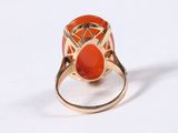 an image of a gold ring with a red stone in the center