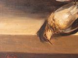 a painting of a couple of onions on a table