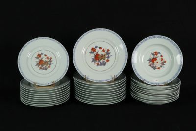 six plates with floral designs are stacked on top of each other