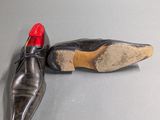 a pair of shoes that are on a table
