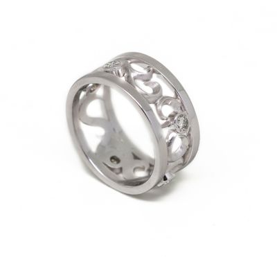 MAISON INEDIT Bague anneau en or gris 18 K (750/1000) modèle…