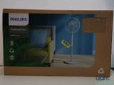 a box with a fan inside of it on a table