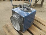 an old radio sitting on top of a wooden pallet