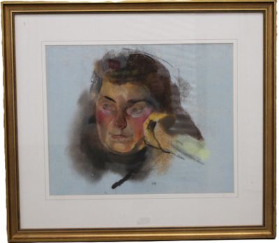 painting of a woman with a bird in her hand