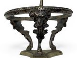 an image of a bronze sculpture of a bull head